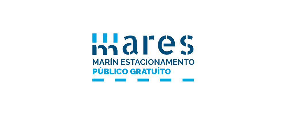 Proyecto de diseño gráfico del proyecto Mares para ordenar el espacio de aparcamiento público gratuito en Marín.