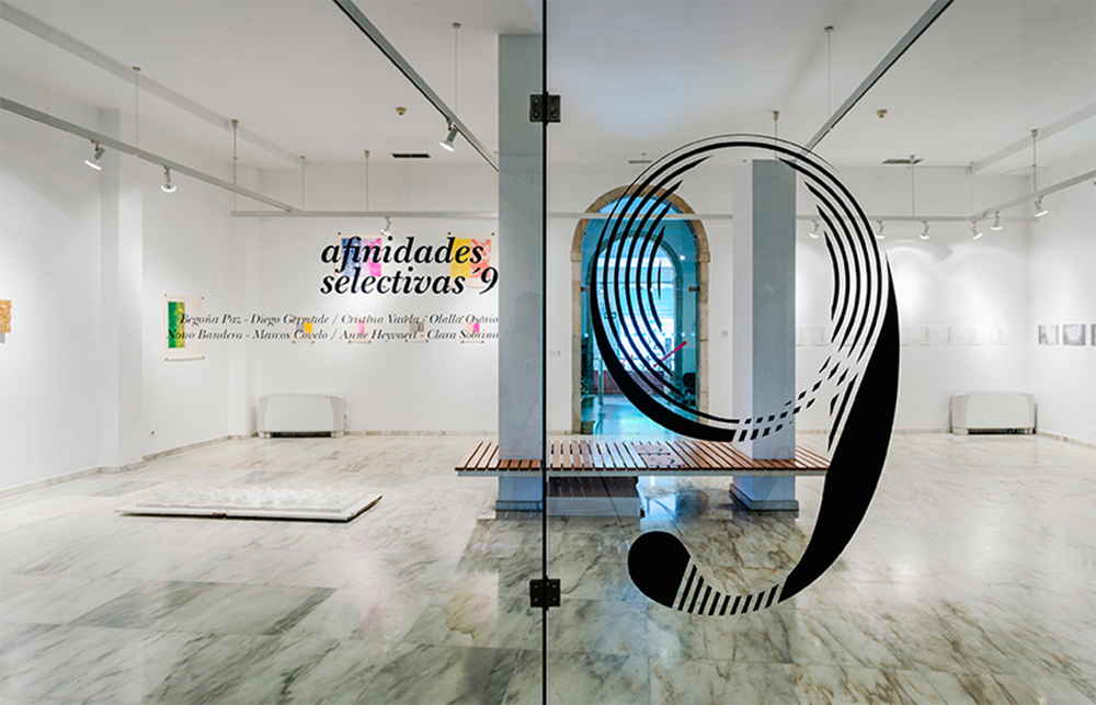 Proyecto de diseño gráfico para la novena exposición Afinidades selectivas de la Facultad de Bellas Artes de Pontevedra